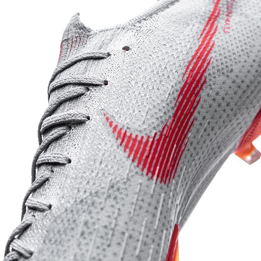 Nike Mercurial Vapor 12 Elite FG Firm Ground Men's Soccer Cleats - Concrete-Wolf Grey/Light Crimson