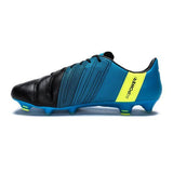 PUMA Evopower 1.3 LT FG Firm Ground Soccer Cleats - Black/White/Atomic Blue