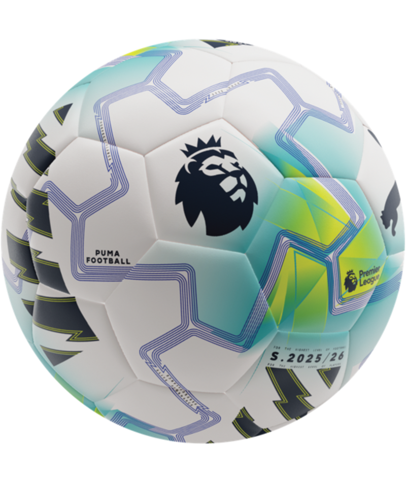 PUMA Orbita Match PL Lights FIFA QUALIT Soccer Ball - White/Aqua/Blue