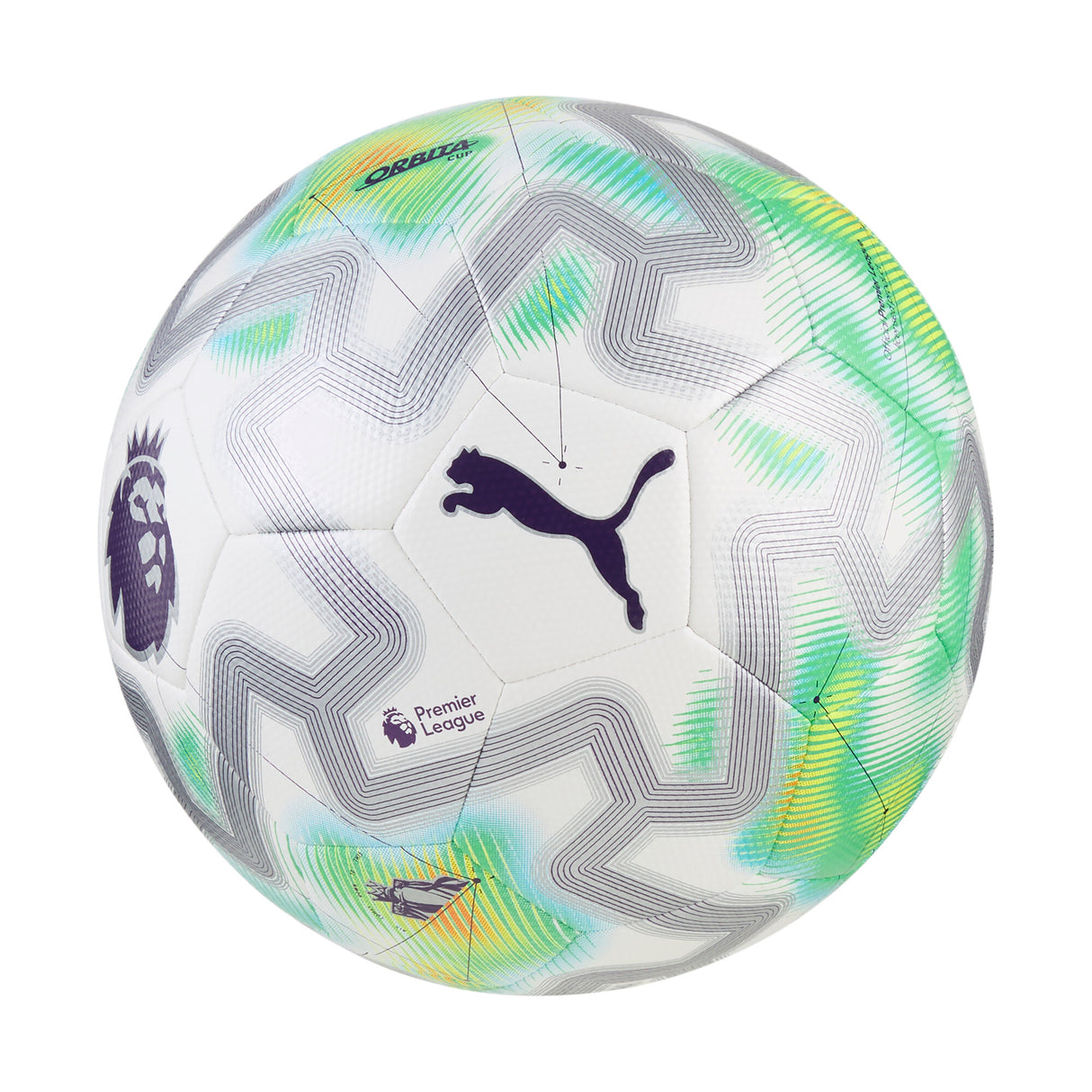PUMA Orbita Cup Premier League Thrill Soccer Ball - White/Multicolor