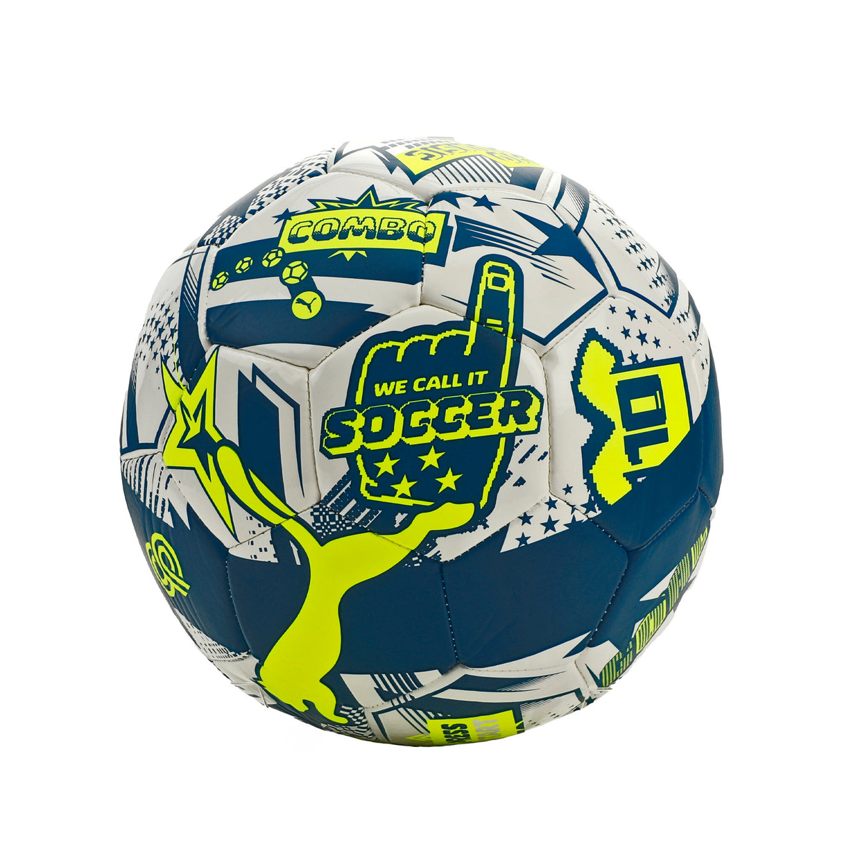 Balón de fútbol PUMA Legacy Graphic - Azul/Blanco/Amarillo