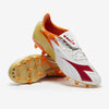 Diadora Maximus Elite Made in Italy SLX FG Firm Ground Soccer Cleats - White/Chili Pepper/Russet Orange