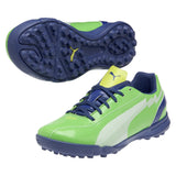 PUMA EvoSpeed 5 TT Kids Soccer Soccer Shoes - Green-White