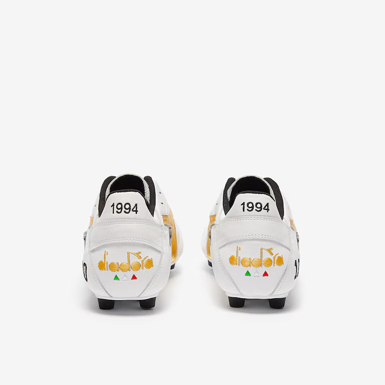 Diadora Match Winner Made in Italy OG LT+ MDPU Firm Ground Soccer Cleats - White/Gold