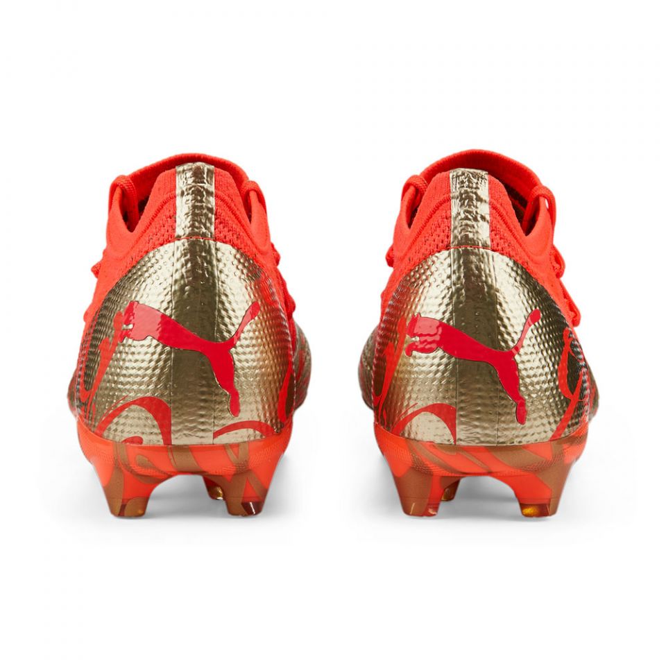 PUMA Future Z 1.4 Neymar JR FG/AG Firm Ground Soccer Cleats - Fiery Coral/Gold