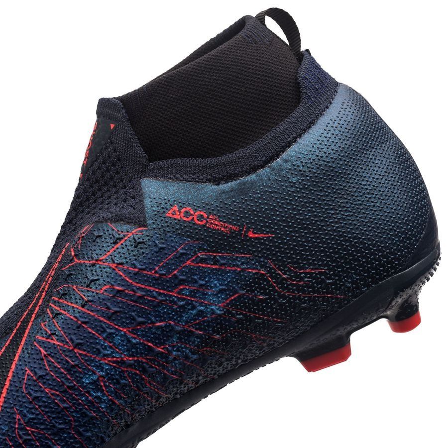 Nike Phantom Vison Elite DF MG Multi-Ground Youth Soccer Cleats - Obsidian/Black