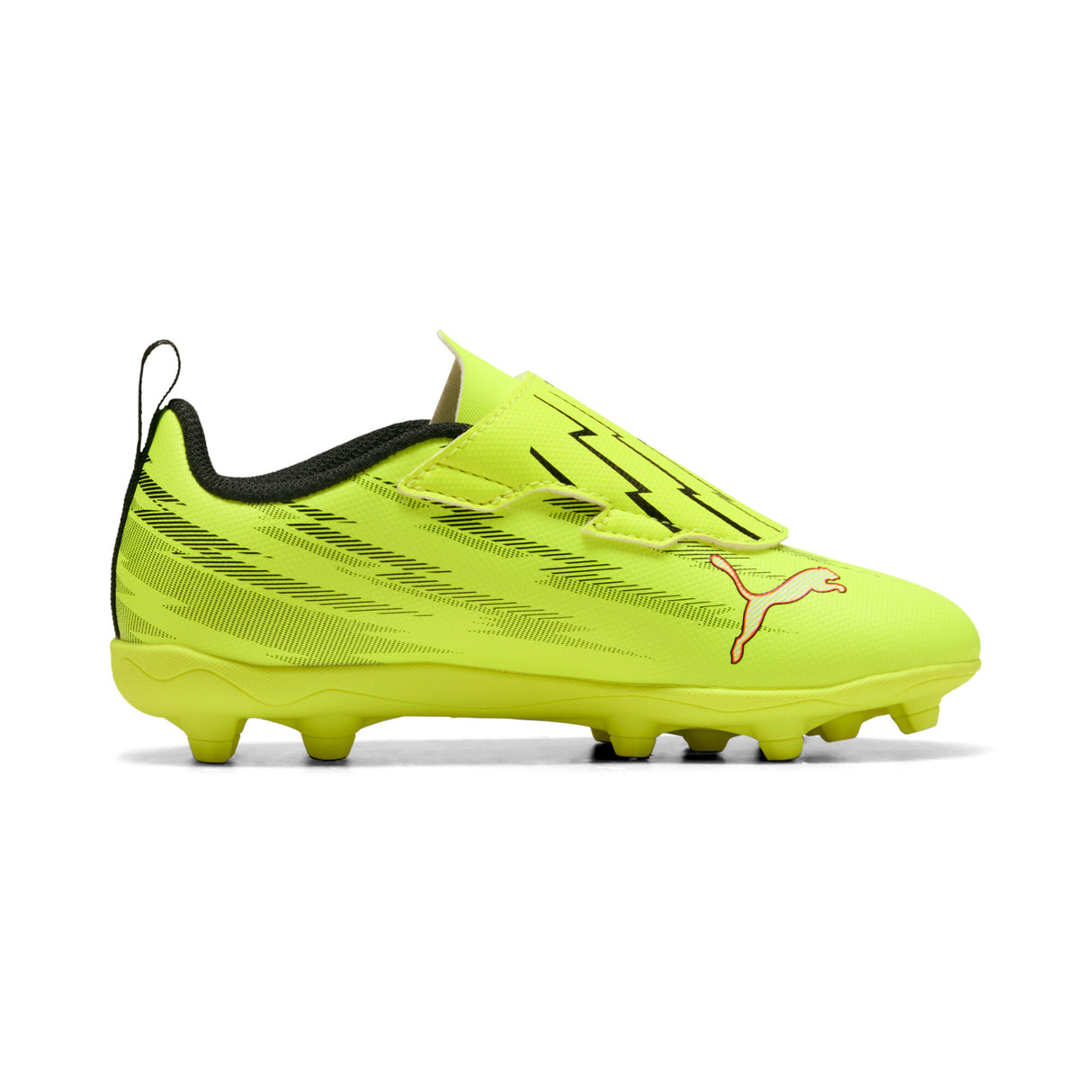 PUMA Ultra 6 Play V FG/AG RB Firm/Multi-Ground Youth Soccer Cleats - Yellow/Black/Red