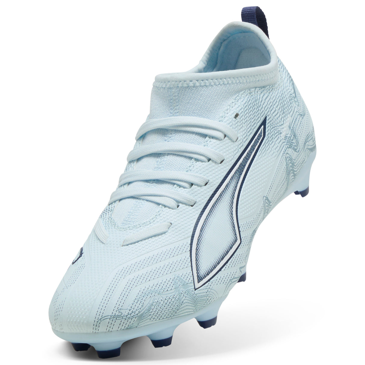 PUMA Ultra 6 Match FG/AG Firm Ground/Artificial Ground Youth Soccer Cleats - Icy Blue/White