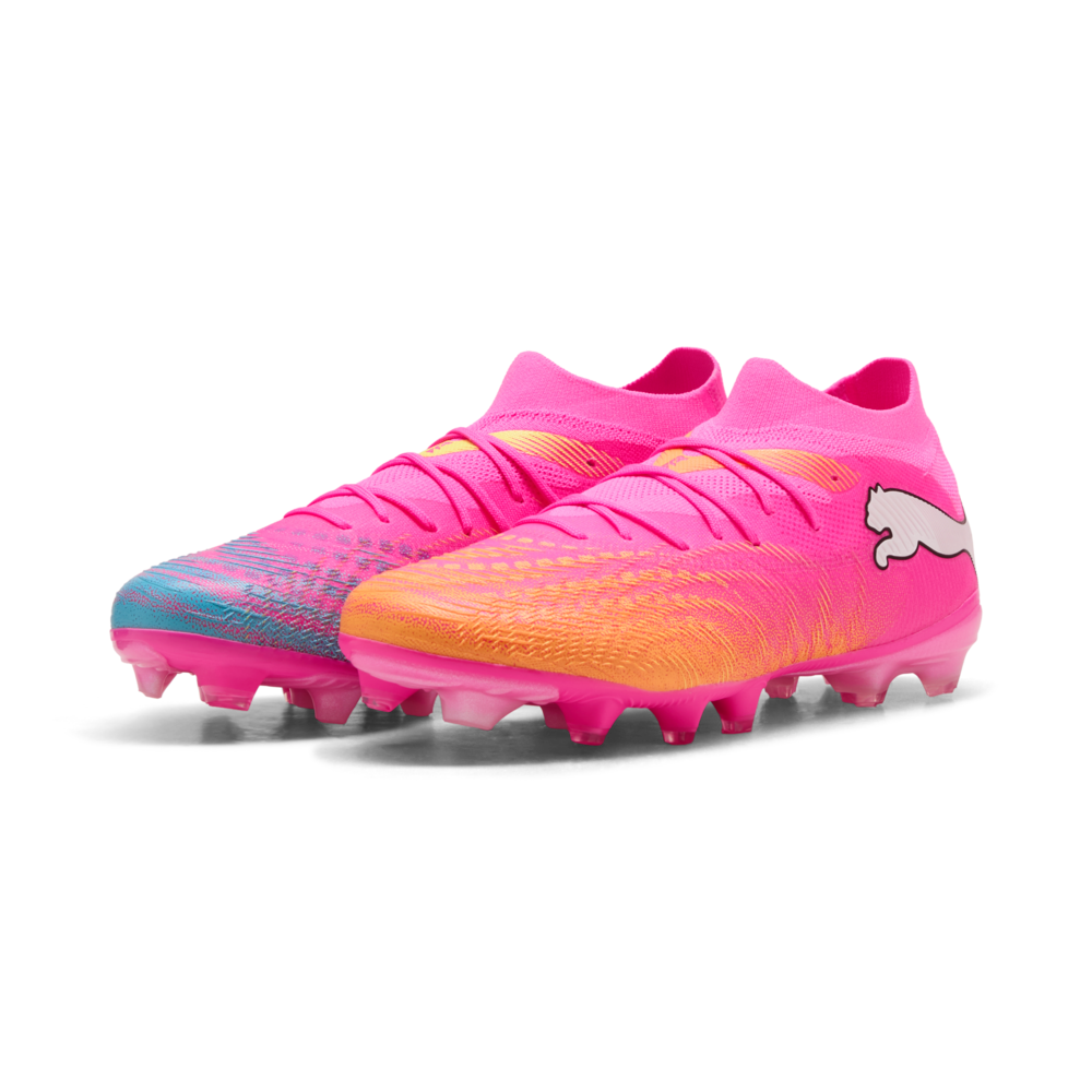 PUMA Future 9 Match FG/AG Firm Ground/Artificial Ground Men's Soccer Cleats - Pink/Aqua/White