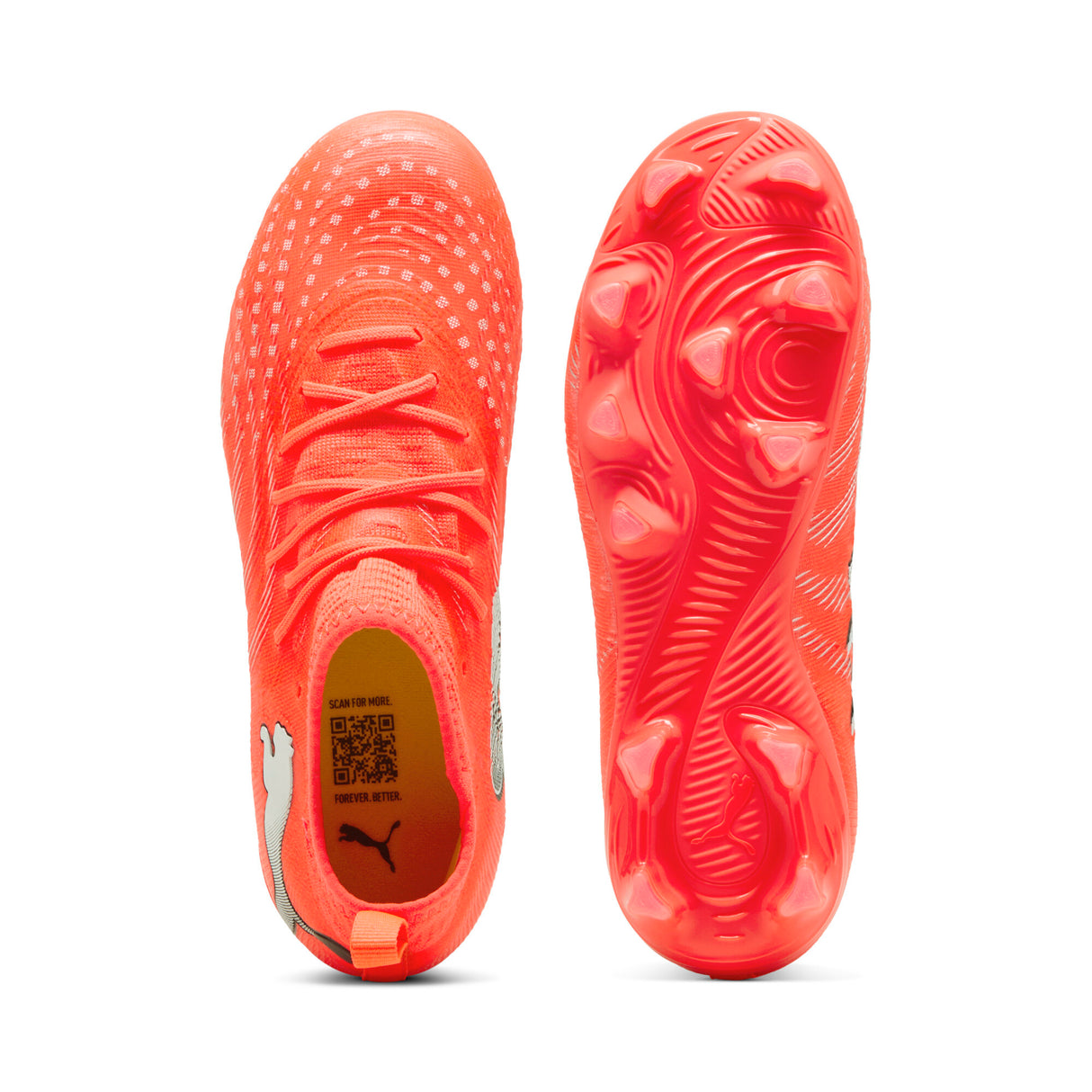 PUMA Future 9 Match FG/AG Firm/Multi-Ground Youth Soccer Cleats - Red/White/Black