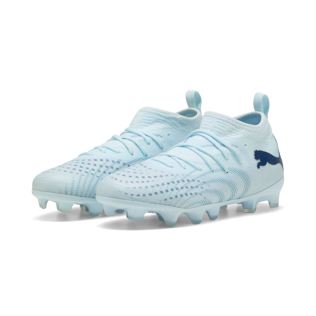 PUMA Future 9 Match FG/AG Firm Ground/Artificial Ground Youth Soccer Cleats - Icy blue