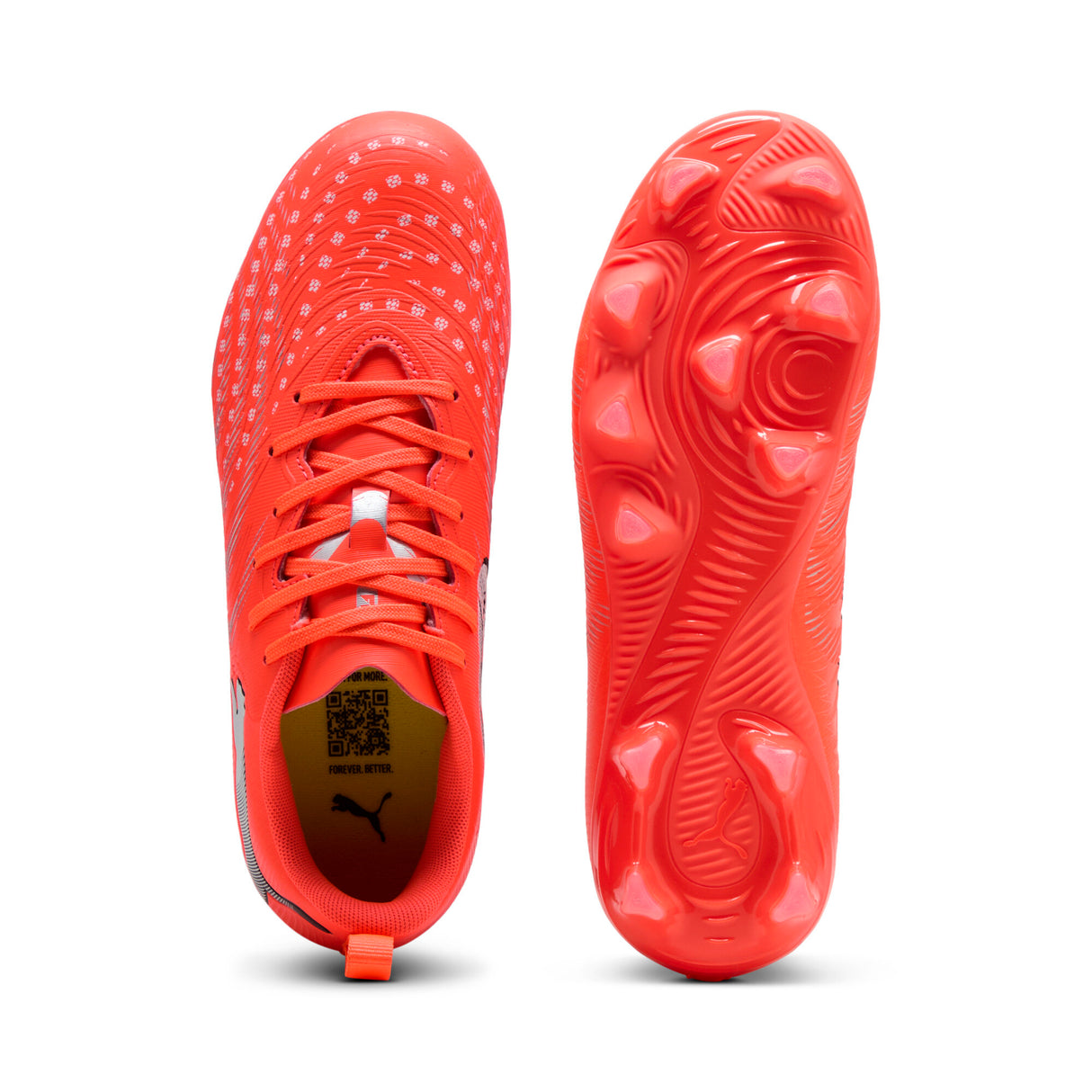 PUMA Future 9 Play FG/AG Firm/Multi-Ground Youth Soccer Cleats - Red/White/Black