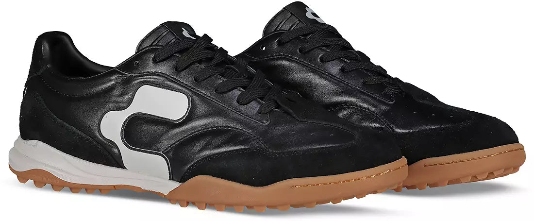 Charly Campista Leather Turf Men's Soccer Cleats - Black/White