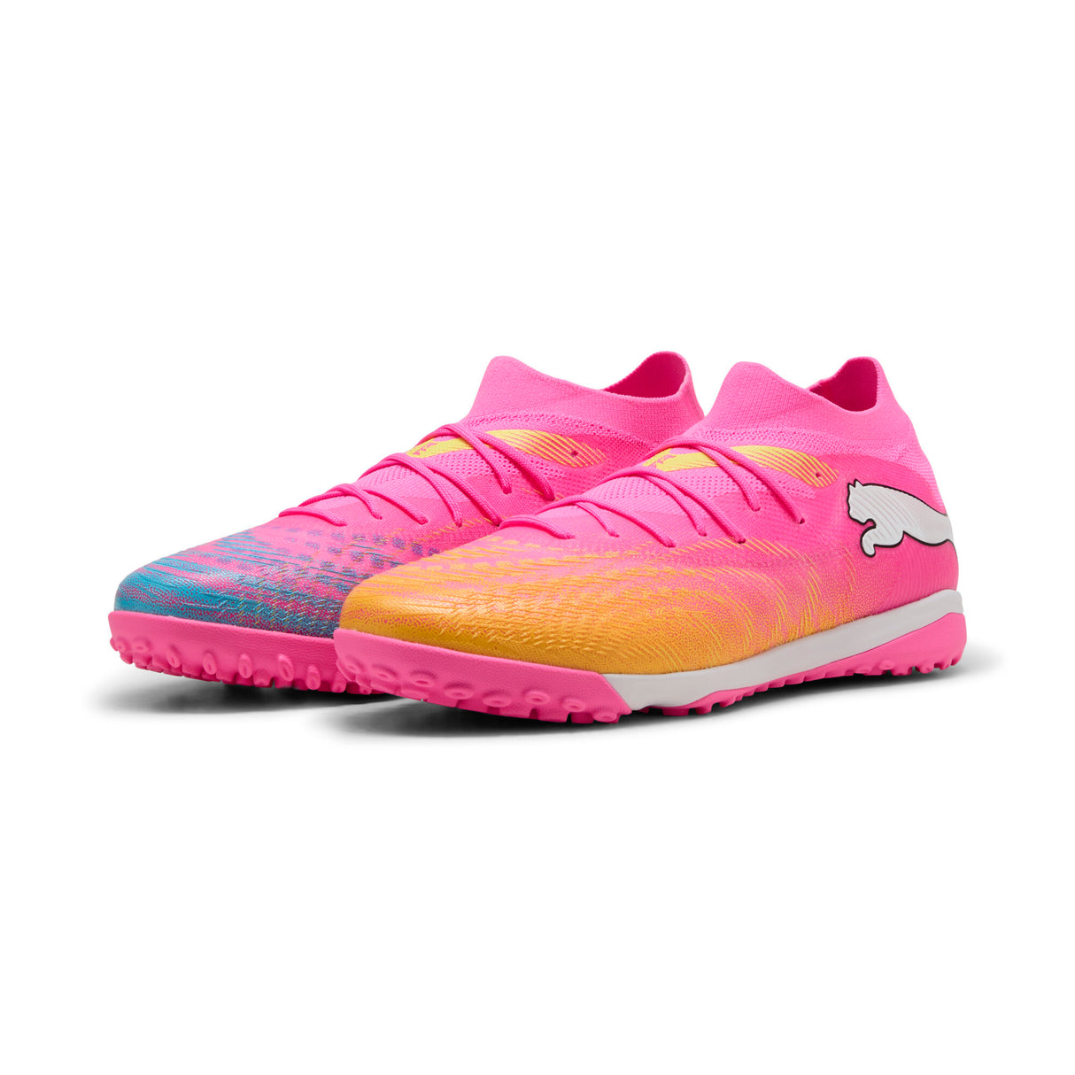 PIMA Future 9 Match TT Turf Men's Soccer Cleats - Pink/Aqua