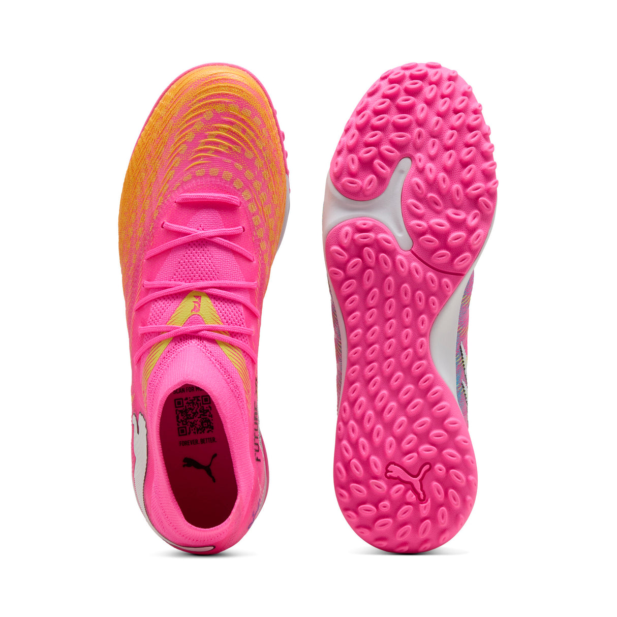 PIMA Future 9 Match TT Turf Men's Soccer Cleats - Pink/Aqua
