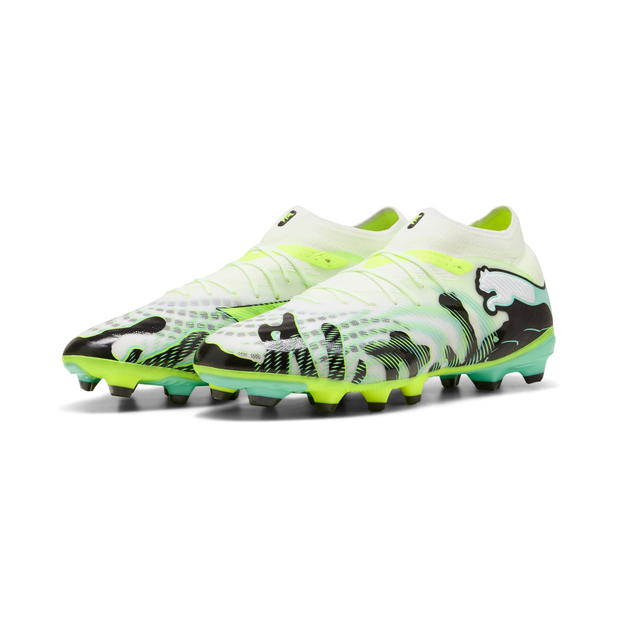 PUMA Future 9 Pro Creativity FG/AG Firm/Multi-Ground Men's Soccer Cleats - Yellow/Mint