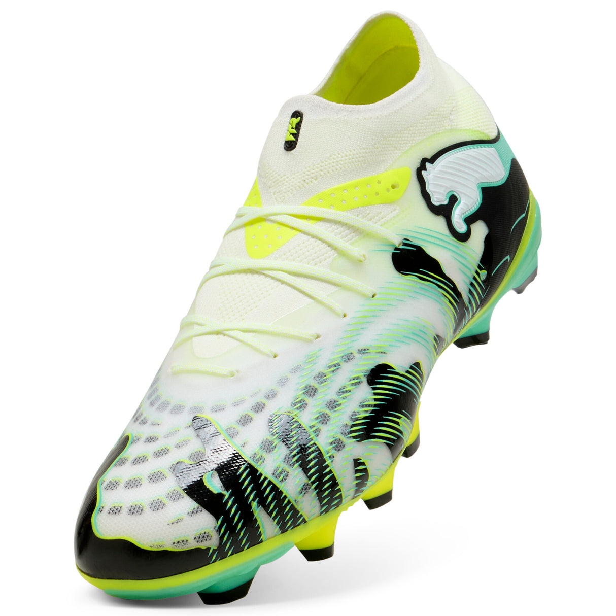 PUMA Future 9 Pro Creativity FG/AG Firm/Multi-Ground Men's Soccer Cleats - Yellow/Mint