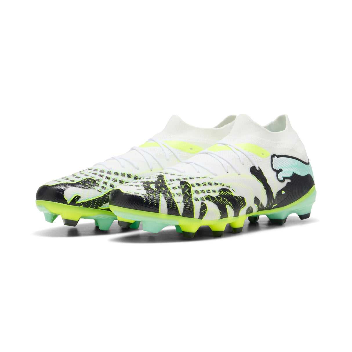 PUMA Future 9 Match Creativity FG/AG Firm Ground/Artificial Ground Men's Soccer Cleats - Yellow/White
