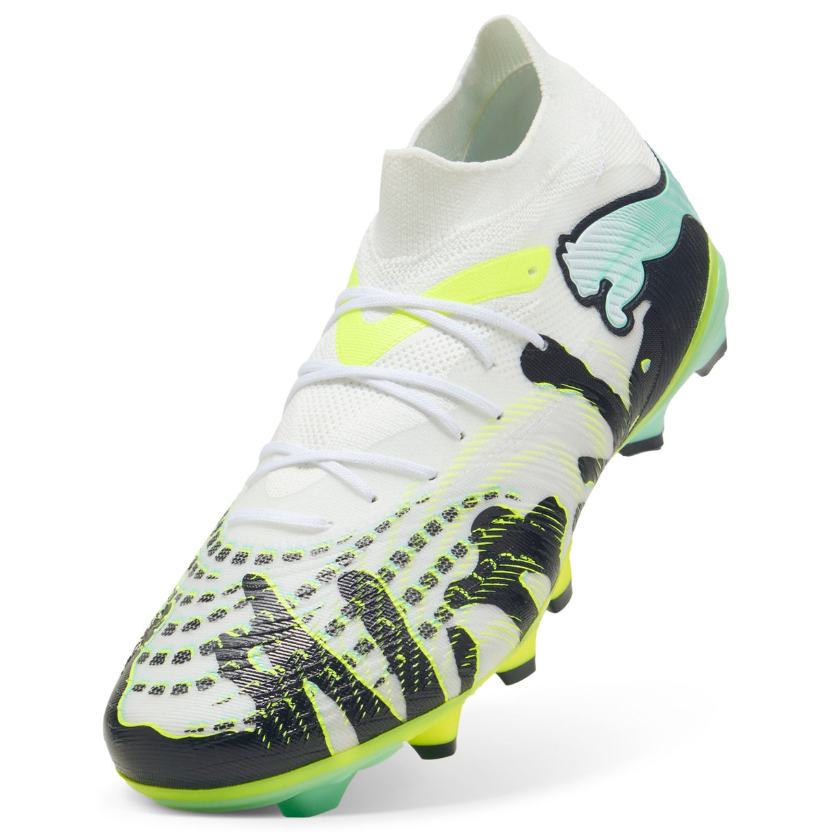 PUMA Future 9 Match Creativity FG/AG Firm Ground/Artificial Ground Men's Soccer Cleats - Yellow/White