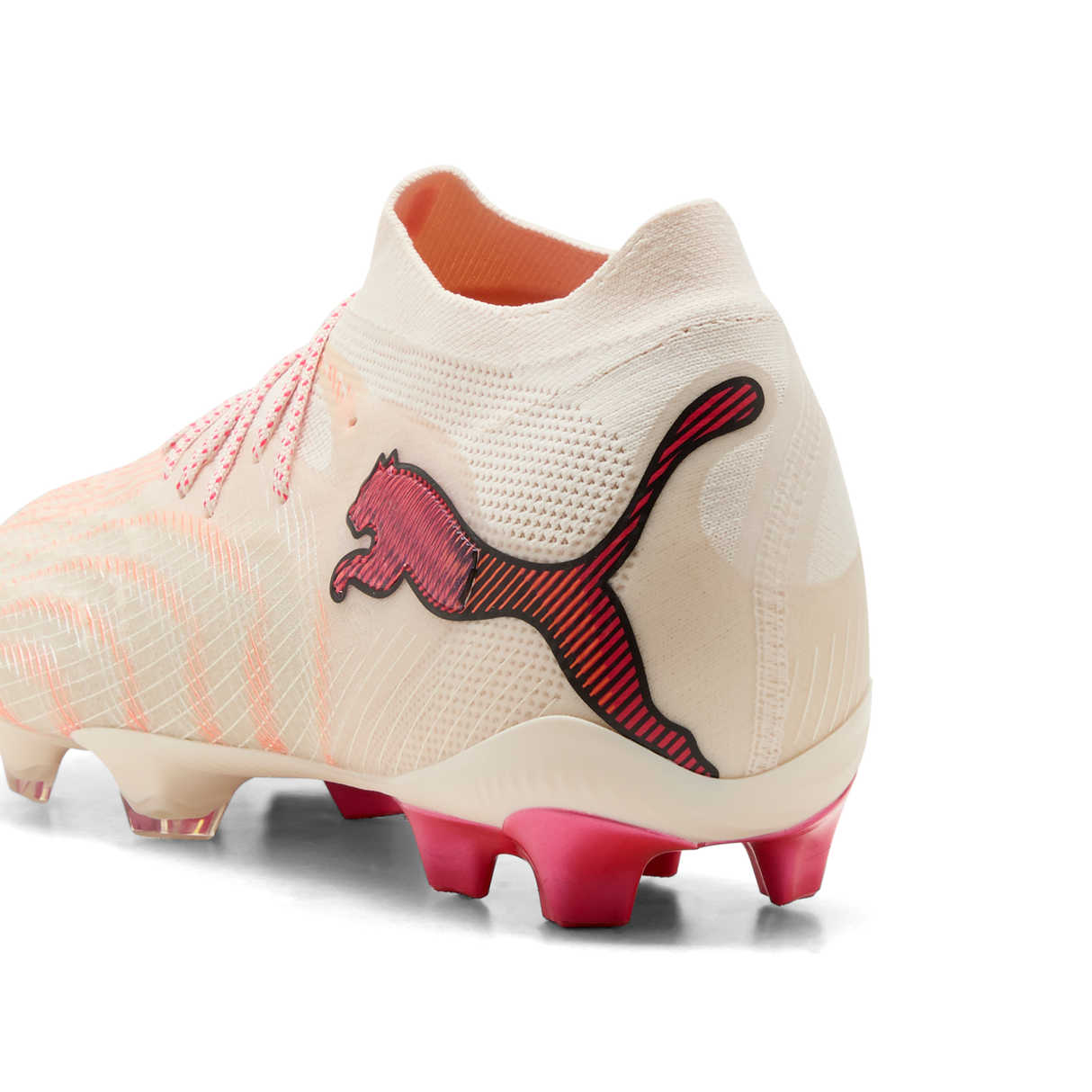PUMA Future 9 Ultimate FG Firm Ground Men's Soccer Cleats - White/Red
