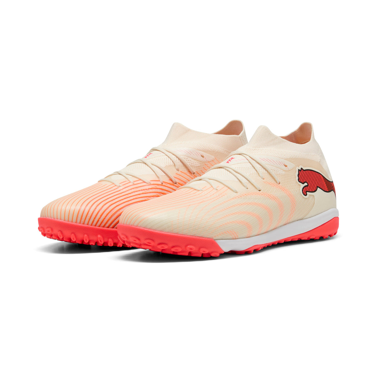 PUMA Future 9 Match TT Turf Men's Soccer Cleats - White/Red