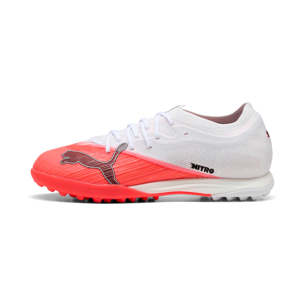 PUMA Ultra Nitro Pro Cage TT Turf Men's Soccer Cleats - Red/Black/White