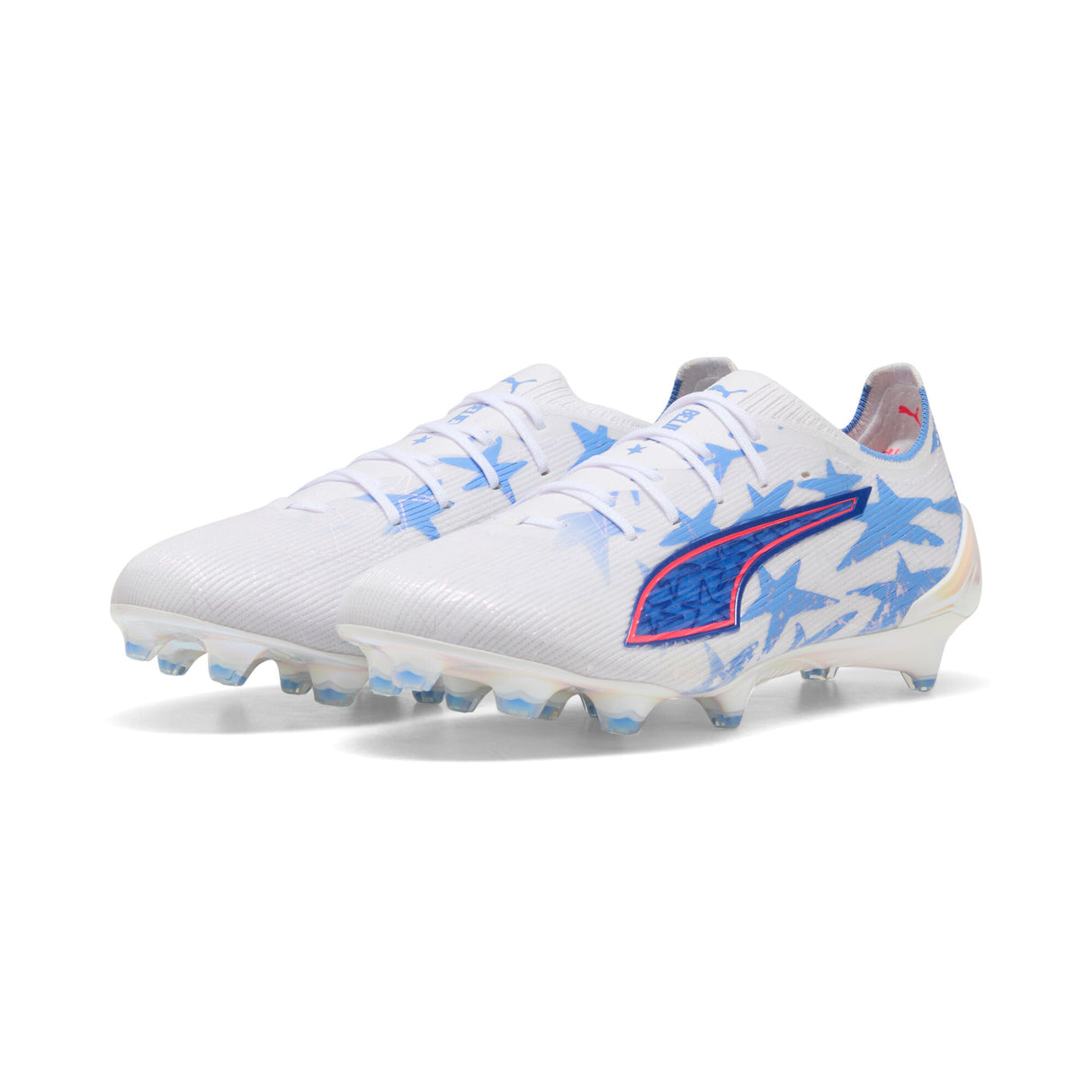 PUMA Ultra 6 Ultimate Kidsuper X CP FG Firm Ground Men's Soccer Cleats - White/Pink Blue