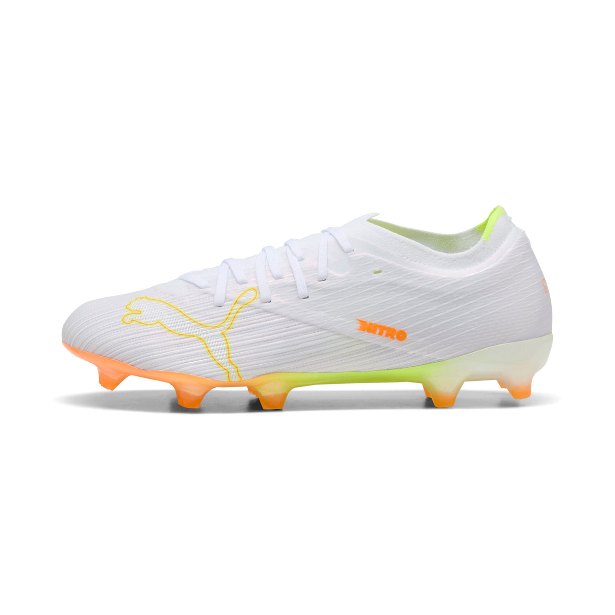 PUMA Ultra Nitro 7 Match White FG Firm Ground Men's Soccer Cleats - White/Yellow