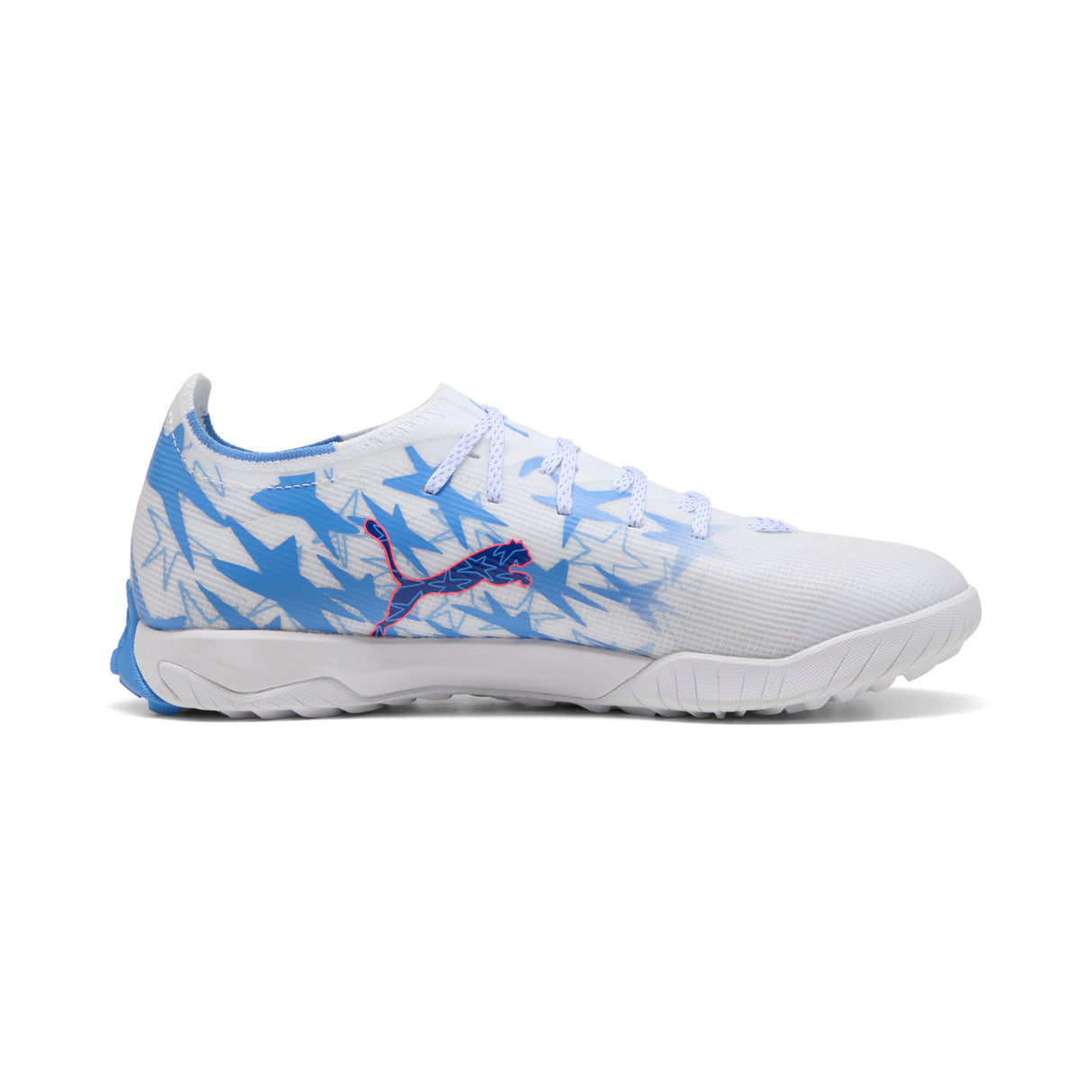 PUMA Ultra 6 Match KidSuper X CP TT Turf Men's Soccer Cleats - White/Pink/Blue