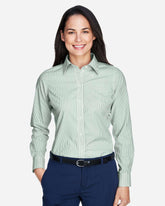 Devon & Jones Women's Crown Collection® Banker Stripe Woven Dress Shirt