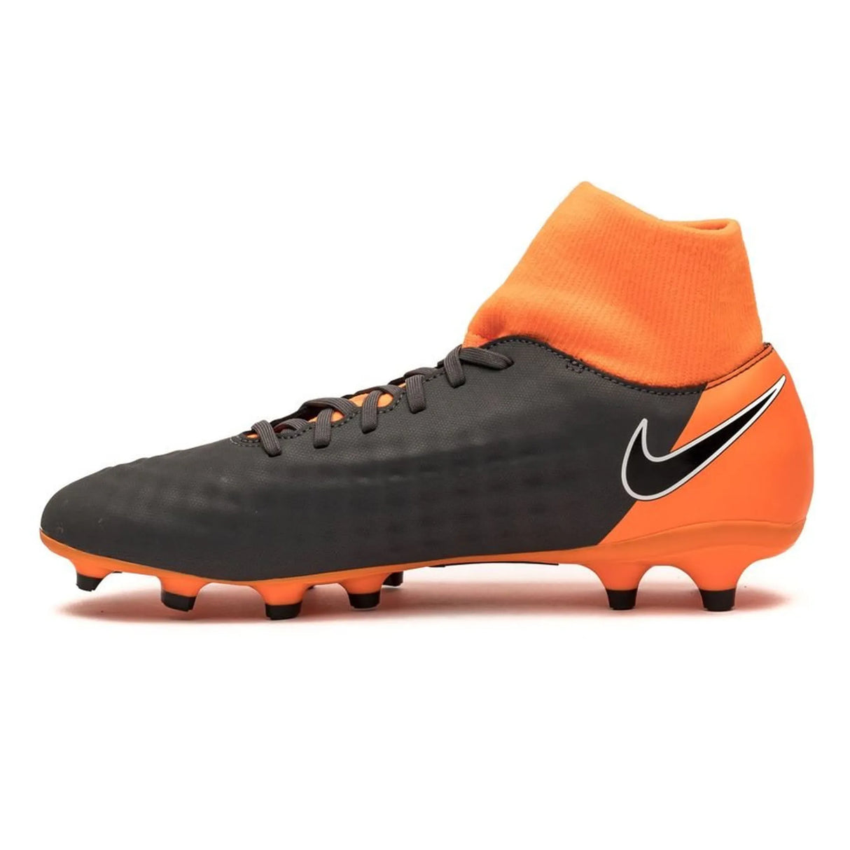 Nike Magista Obra 2 Academy DF FG Firm Ground Soccer Cleats - Dark Grey/Black/Total Orange
