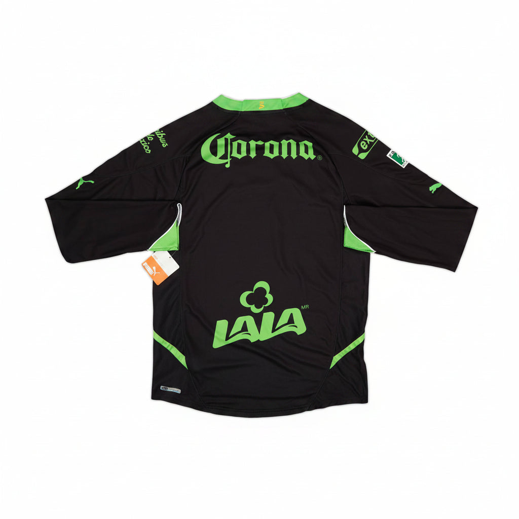 Camiseta visitante del Santos PUMA 2011-12 en negro y lima