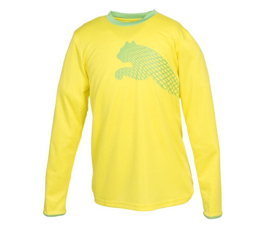 Camiseta PUMA Keeper Cat amarilla y verde