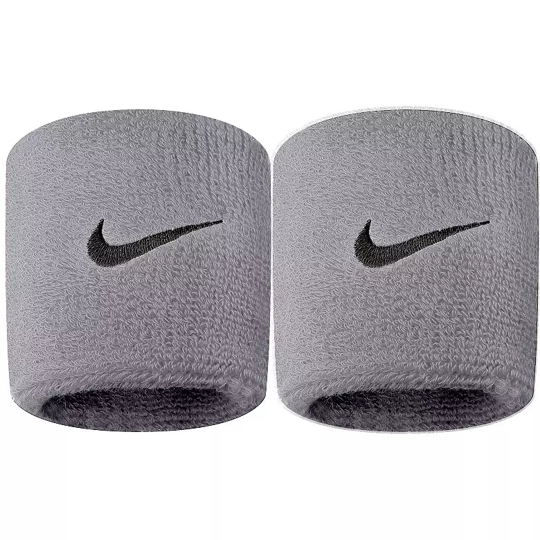 Nike Swoosh Wristbands Silver