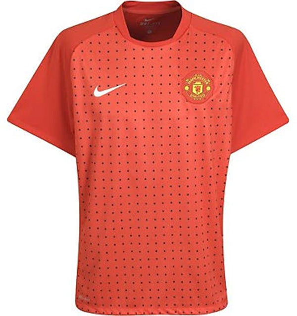 Camiseta Prepartido Nike Manchester United Manga Corta - Rojo-Blanco