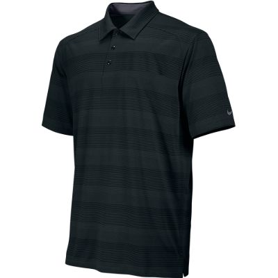 Nike Tech Stripe Polo Shirt - Black