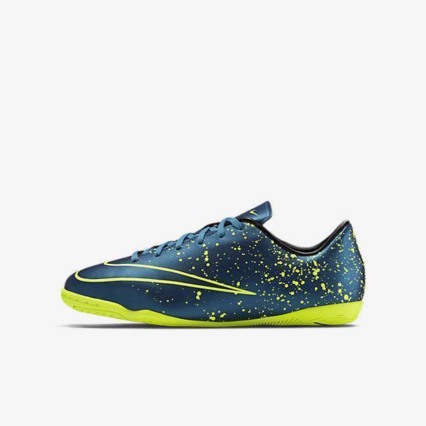 Zapatillas Nike JR Mercurial Victory V IC de fútbol sala para jóvenes - Azul Escuadrón/Negro