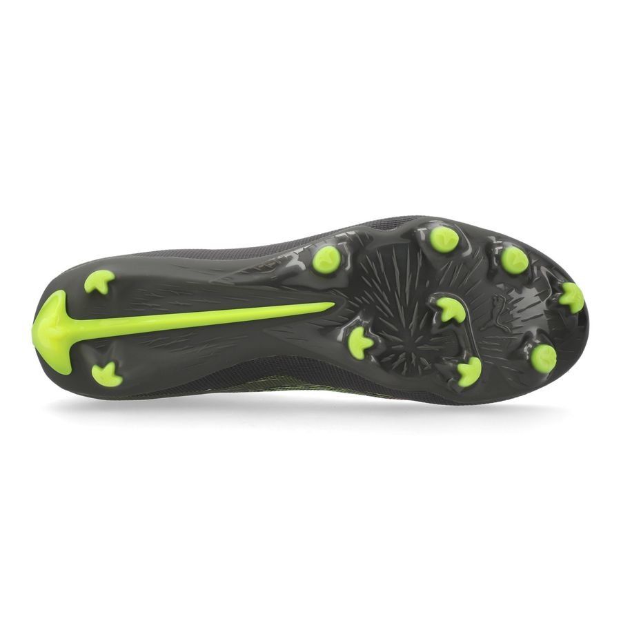 PUMA 5 Match + FG/AG Women's Firm/Multi-Ground Soccer Cleats - Matte Aged Silver/Yellow Alert/Aged Silver