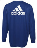 adidas Back Logo Long Sleeve Cotton Tee - Royal