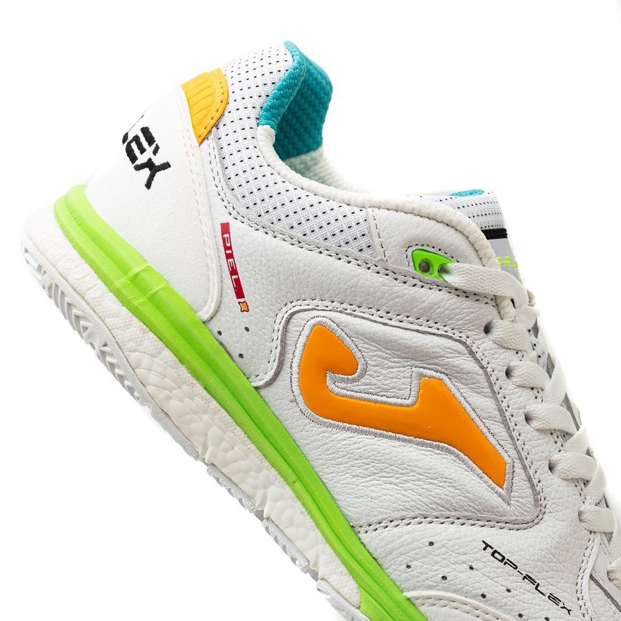 JOMA Top Flex Rebound 2332 IN Indoor Soccer Shoes - White/Orange