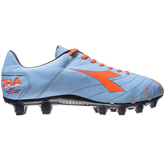 Diadora Evoluzione K-Leather Pro FG Firm Ground Soccer Cleats - Powder Blue/Red
