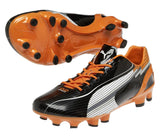 PUMA evoSPEED 1 FG Firm Ground Soccer Cleats - Black/White/Orange