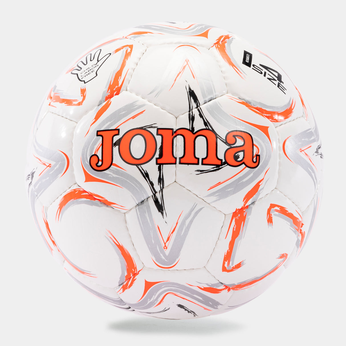 Joma Egeo II Soccer Ball - White/Grey/Fluor Coral