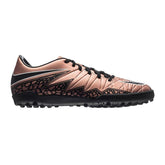 Nike HyperVenom Phelon II TF Turf Soccer Cleats - Metallic Red/Bronze/Black/Green Glow
