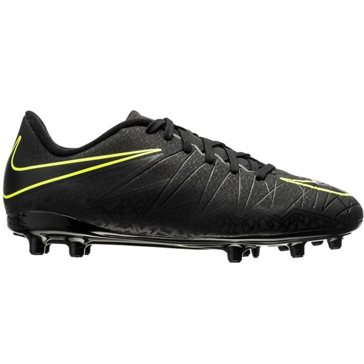 Nike JR Hypervenom Phelon II FG Soccer Cleats - Black/Volt