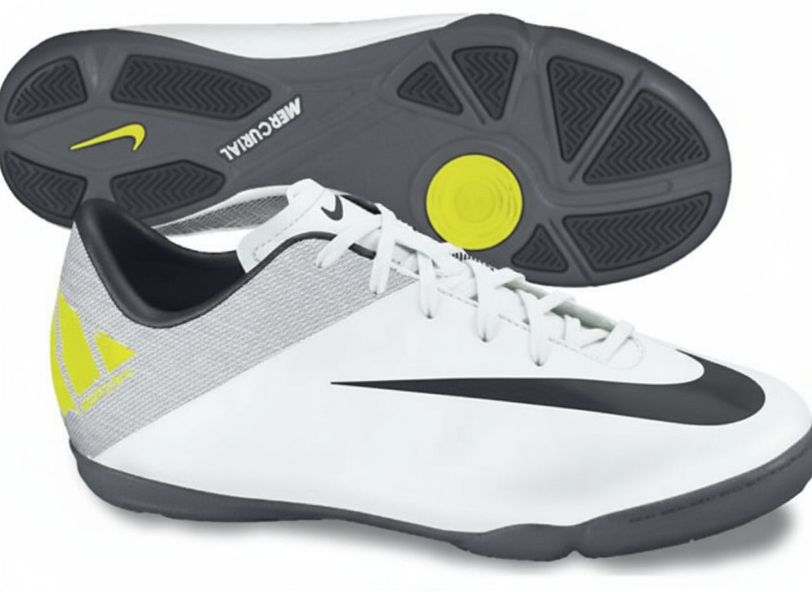 Nike Mercurial Victory II IC Youth Indoor Soccer Shoes - White/Cyber/Volt