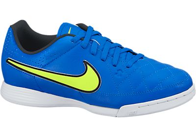 Nike Tiempo Genio Leather IC Youth Soccer Shoes - Soar/Volt