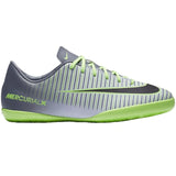 Nike Jr MercurialX Vapor XI IC Indoor Soccer Shoes - Pure Platinum/Black/Ghost Green