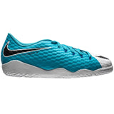 Nike Jr HypervenomX Phelon III IC Indoor Soccer Shoes - White/Black/Photo Blue