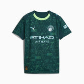 PUMA Manchester City 4th Youth Soccer Jersey 26- Green Terrain